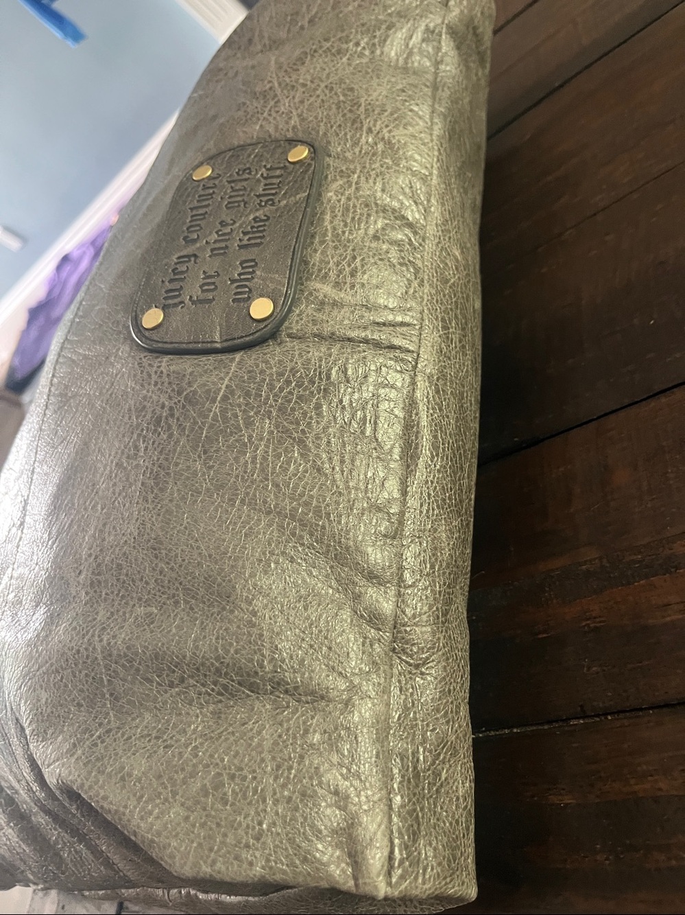 Vintage Juicy Couture For Nice Girls Who Like Stuff Leather Tote -Large-💥Rare - Picture 5 of 16